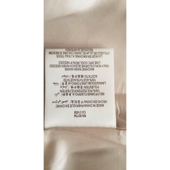 Max And Cleo Beige Taffeta Jacquard Strapless Cocktail Prom Dress Size 6 NWT - Picture 15 of 15